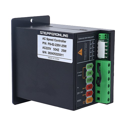 25W Single Phase 220VAC Motor Speed Controller for Variable Speed Motor - FS-02-220V-25W | StepperOnline CA 25W Single Phase 220VAC Motor Speed Controller for Variable Speed Motor - FS-02-220V-25W | StepperOnline CA