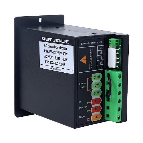 40W Single Phase 220VAC Motor Speed Controller for Variable Speed Motor - FS-02-220V-40W | StepperOnline CA 40W Single Phase 220VAC Motor Speed Controller for Variable Speed Motor - FS-02-220V-40W | StepperOnline CA