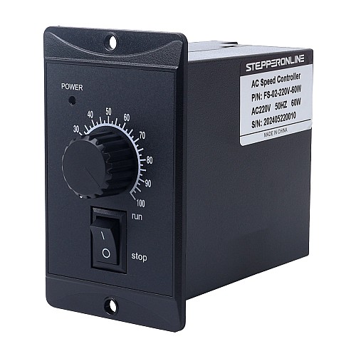 60W Single Phase 220VAC Motor Speed Controller for Variable Speed Motor - FS-02-220V-60W | StepperOnline CA