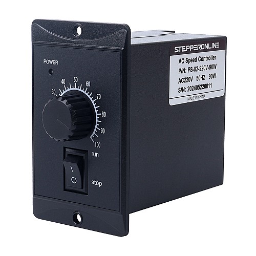 90W Single Phase 220VAC Motor Speed Controller for Variable Speed Motor - FS-02-220V-90W | StepperOnline CA 90W Single Phase 220VAC Motor Speed Controller for Variable Speed Motor - FS-02-220V-90W | StepperOnline CA