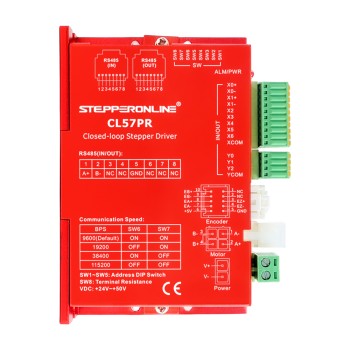 Y Series Modbus RS485 Closed Loop Stepper Driver 0-5.0A 20-50VDC for Nema 17, 23, 24 Stepper Motor
