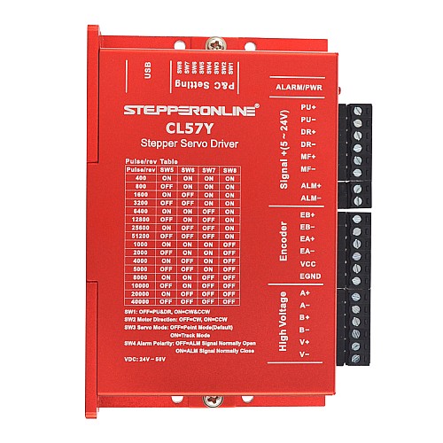 YS Series 1 Axis Closed Loop Stepper CNC Kit 1.20Nm(169.93oz.in) Nema 23 Motor & Driver - 1-CL57Y-S12 | StepperOnline CA YS Series 1 Axis Closed Loop Stepper CNC Kit 1.20Nm(169.93oz.in) Nema 23 Motor & Driver - 1-CL57Y-S12 | StepperOnline CA