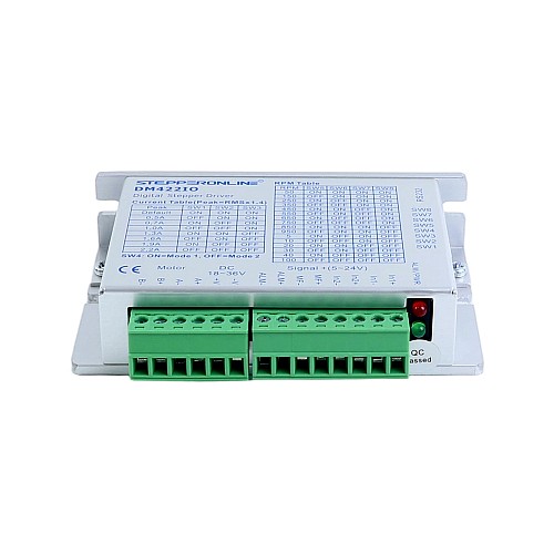 I/O Control Stepper Driver 0-2.2A 18-36VDC for Nema 11, 14, 17 Stepper Motor - DM422IO | StepperOnline CA