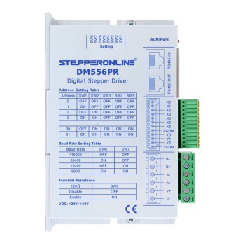 Y Series Modbus RS485 Stepper Driver 0-4.0A 24-50VDC for Nema 23, 24, 34 Stepper Motor