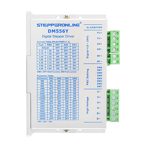 YS Series 3 Axis Stepper CNC Kit 3.00Nm(424.83oz.in) Nema 23 Stepper Motor & Driver & 48V Power Supply - 3-DM556Y-S30 | StepperOnline CA YS Series 3 Axis Stepper CNC Kit 3.00Nm(424.83oz.in) Nema 23 Stepper Motor & Driver & 48V Power Supply - 3-DM556Y-S30 | StepperOnline CA