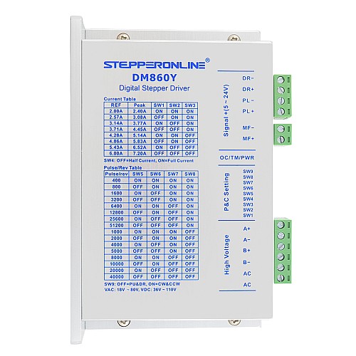 YS Series 1 Axis Stepper CNC Kit 12.0Nm(1699.34oz.in) Nema 34 Stepper Motor & Driver - 1-DM860Y-34HS59 | StepperOnline CA YS Series 1 Axis Stepper CNC Kit 12.0Nm(1699.34oz.in) Nema 34 Stepper Motor & Driver - 1-DM860Y-34HS59 | StepperOnline CA