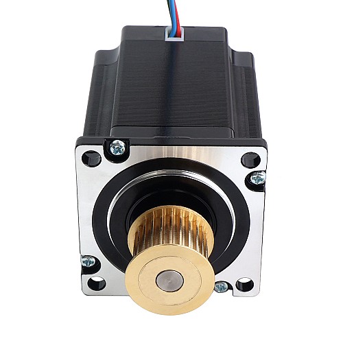 Nema 23 3-Phase Stepper Motor 1.7Nm(240.79oz.in) 5.8A 57x57x80.7mm 3 Wires w/ Timing Belt Pulley - 23HT32-5803S-C1 | StepperOnline CA Nema 23 3-Phase Stepper Motor 1.7Nm(240.79oz.in) 5.8A 57x57x80.7mm 3 Wires w/ Timing Belt Pulley - 23HT32-5803S-C1 | StepperOnline CA