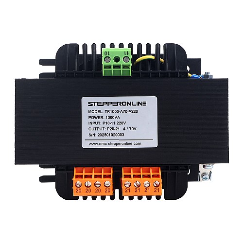 1000VA Single-phase Square Control Transformer 220VAC to 4 x 70VAC 50/60Hz - TR1000-A70-A220 | StepperOnline CA