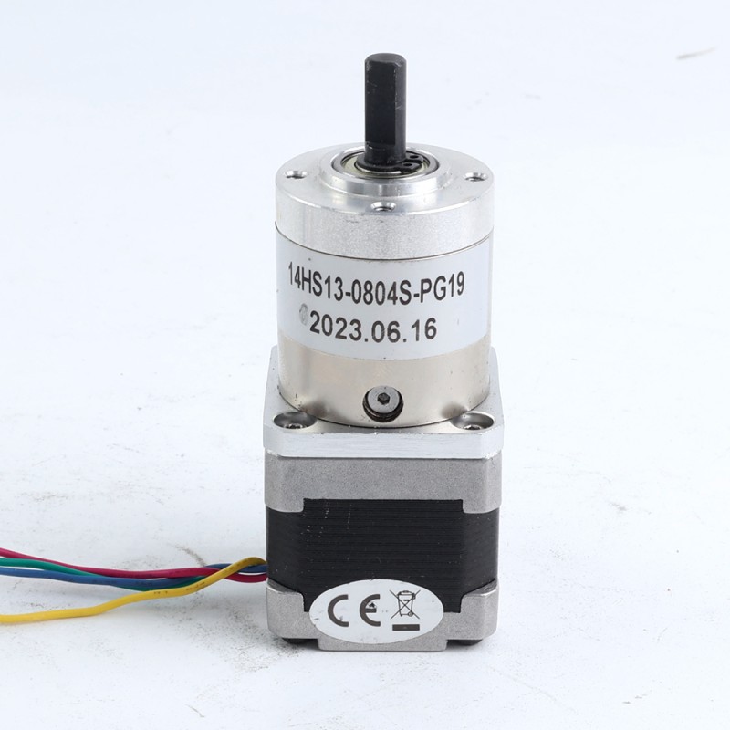 Nema 14 Stepper Motor Bipolar L=34mm w/ Gear Ratio 19:1 Planetary Gearbox - 14HS13-0804S-PG19 | StepperOnline CA