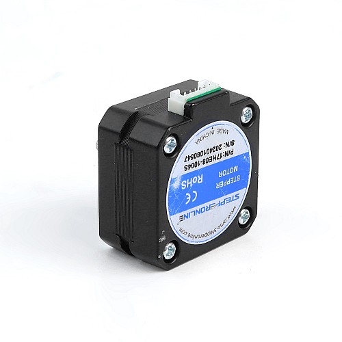 E Series Nema 17 Bipolar 1.8deg 17Ncm(24.07oz.in) 1A 42x42x23mm 4 Wires - 17HE08-1004S | StepperOnline CA