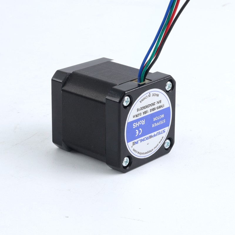 Nema 17 Bipolar 0.9deg 42Ncm(59.48oz.in) 1.68A 42x42x48mm 4 Wires - 17HM19-1684S | StepperOnline CA