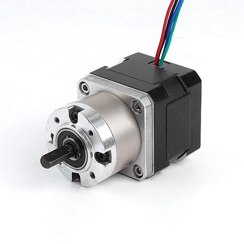 Nema 17 Stepper Motor Bipolar L=34mm w/ Gear Ratio 5:1 Planetary Gearbox - 17HS13-0404S-PG5 | StepperOnline CA