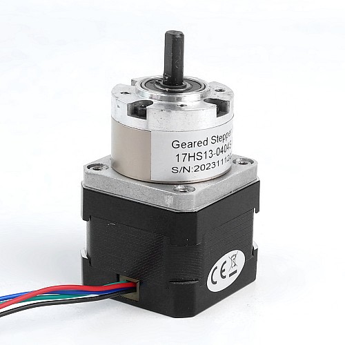 Nema 17 Stepper Motor Bipolar L=34mm w/ Gear Ratio 5:1 Planetary Gearbox - 17HS13-0404S-PG5 | StepperOnline CA