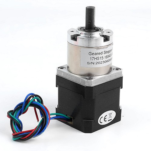 Nema 17 Stepper Motor Bipolar L=40mm w/ Gear Ratio 27:1 Planetary Gearbox - 17HS15-1684S-PG27 | StepperOnline CA