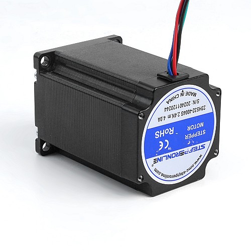 Nema 23 Stepper Motor 2.4Nm(339.87oz.in) 4A 57x57x82mm 8mm Shaft 4 Wires - 23HS32-4004S | StepperOnline CA