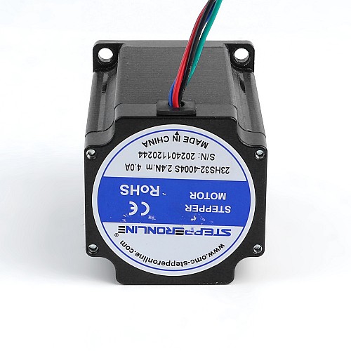Nema 23 Stepper Motor 2.4Nm(339.87oz.in) 4A 57x57x82mm 8mm Shaft 4 Wires - 23HS32-4004S | StepperOnline CA