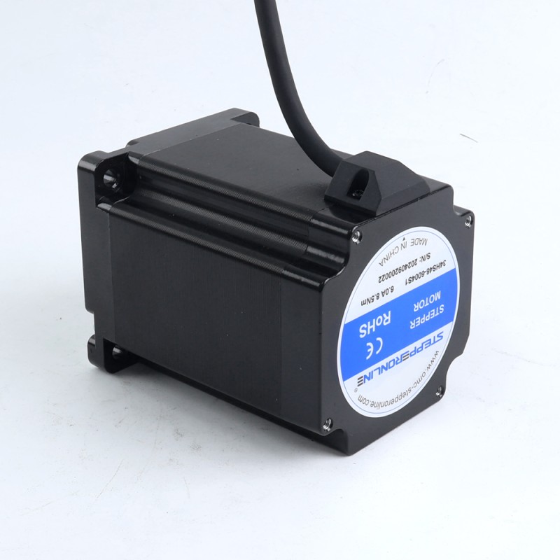 S Series Nema 34 Stepper Motor 8.5Nm(1204oz.in) 14mm Key-way Shaft 1m Cable - 34HS46-6004S1 | StepperOnline CA