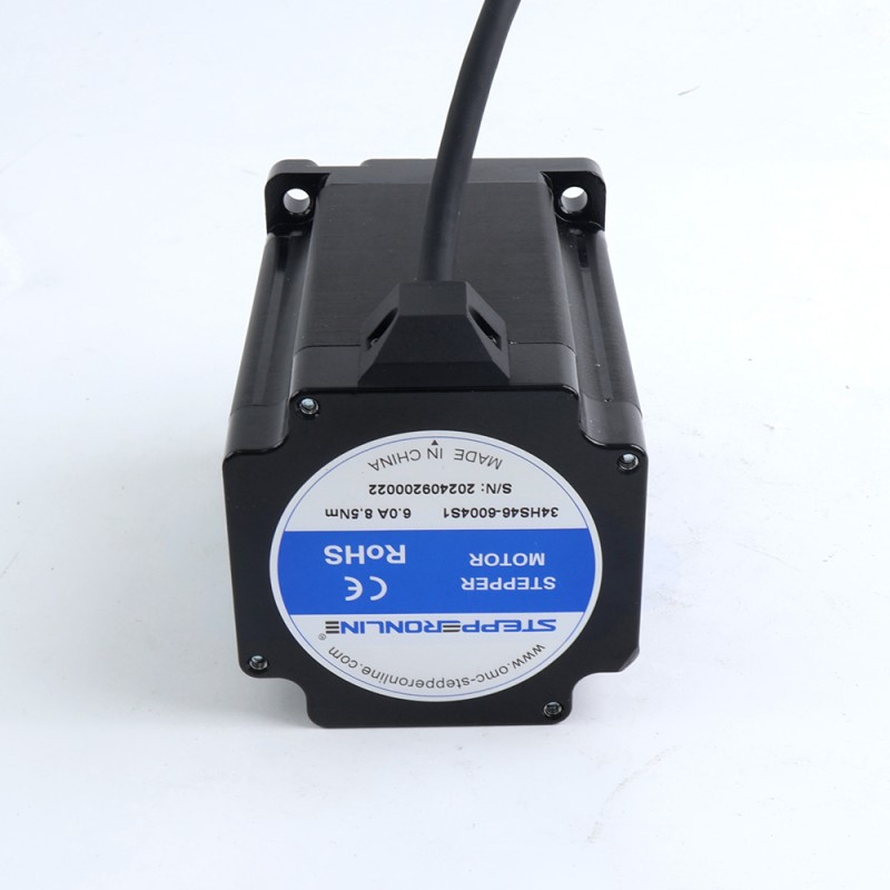 S Series Nema 34 Stepper Motor 8.5Nm(1204oz.in) 14mm Key-way Shaft 1m Cable - 34HS46-6004S1 | StepperOnline CA