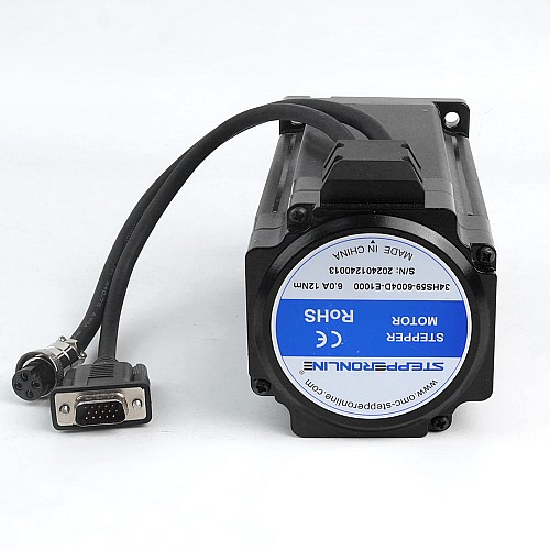 S Series Nema 34 Closed Loop Stepper Motor 12.0Nm(1699.34oz.in) Encoder 1000PPR(4000CPR) - 34HS59-6004D-E1000 | StepperOnline CA
