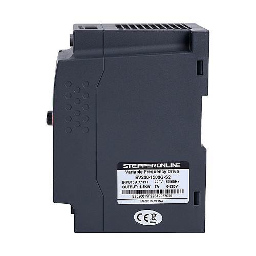EV200 Series VFD 2HP 1.5KW 7.0A Single Phase 220V Variable Frequency Drive - EV200-1500G-S2 | StepperOnline CA