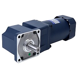 200W 220/380VAC 60.00Nm(8496.70oz.in) Flange 104mm Right Angle Gearbox Keyway Shaft Three-phase AC Induction Motor
