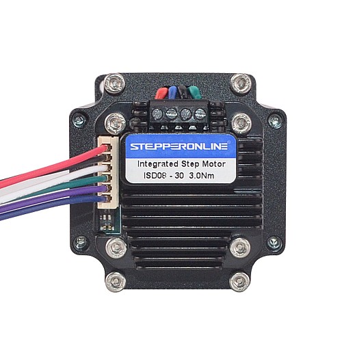 Nema 23 Integrated Stepper Motor 300Ncm(425oz.in) w/ Driver ISD08 12-38VDC - ISD08-30 | StepperOnline CA