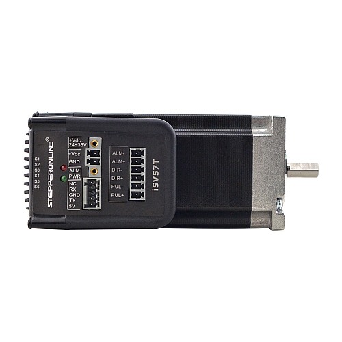 NEMA 23 Integrated Easy Servo Motor 130W 3000rpm 0.45Nm(63.73oz.in) 20-50VDC Servo Motor - Short Shaft - iSV57T-130S | StepperOnline CA