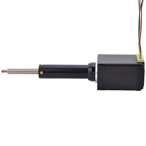 NEMA 11 Captive Acme Linear Stepper Motor 1.0A 46mm Stack Screw Lead 5.08mm(0.2) Travel 50.8mm - 11C18S1004HD5-051RS | StepperOnline CA