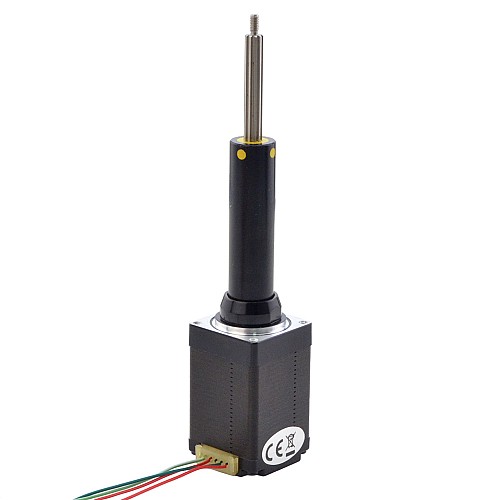 NEMA 11 Captive Acme Linear Stepper Motor 1.0A 46mm Stack Screw Lead 5.08mm(0.2) Travel 50.8mm - 11C18S1004HD5-051RS | StepperOnline CA