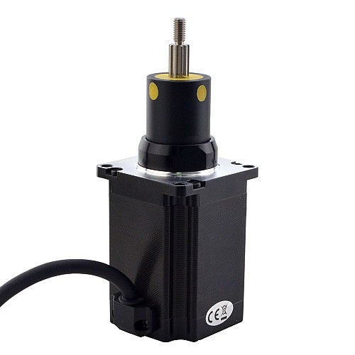 NEMA 23 Captive Acme Linear Stepper Motor 4.0A 75mm Stack Screw Lead 2.54mm(0.1) Travel 31.8mm - 23C30S4004GG5-032RS | StepperOnline CA
