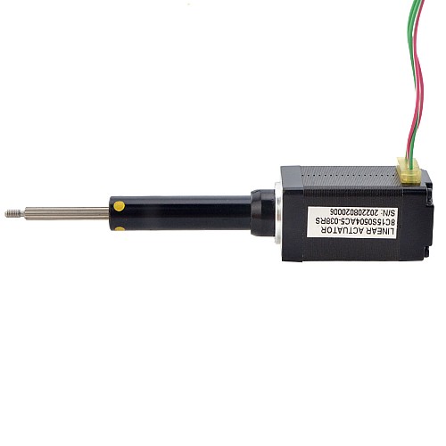 NEMA 8 Captive Acme Linear Stepper Motor 0.5A 38.2mm Stack Screw Lead 2mm(0.07874") Travel 38.1mm - 8C15S0504AC5-038RS | StepperOnline CA