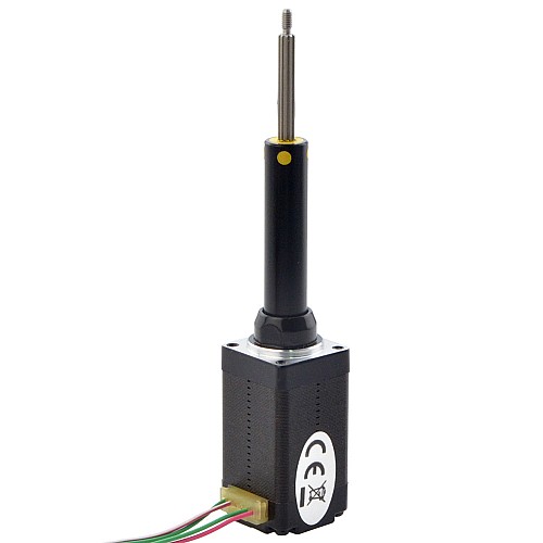 NEMA 8 Captive Acme Linear Stepper Motor 0.5A 38.2mm Stack Screw Lead 2mm(0.07874") Travel 38.1mm - 8C15S0504AC5-038RS | StepperOnline CA