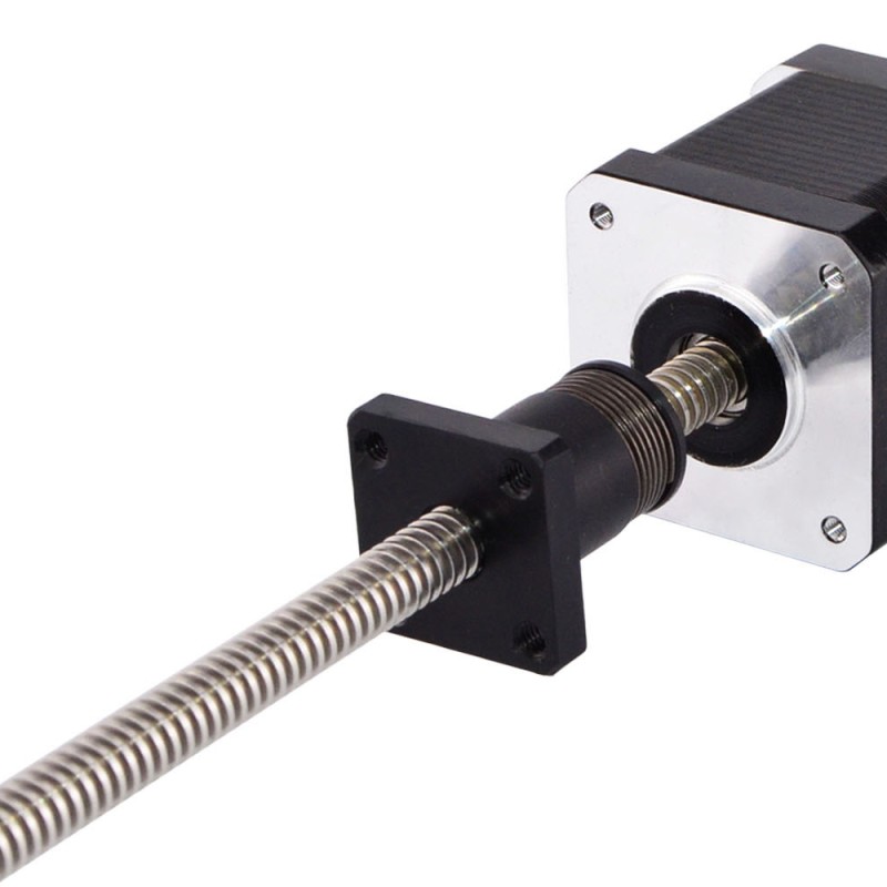 Anti-backlash Screw Nut Nema 17 External 48mm Stack 1.68A Lead 2mm(0.07874") Length 330mm - 17E19S1684AB4-330RA | StepperOnline CA