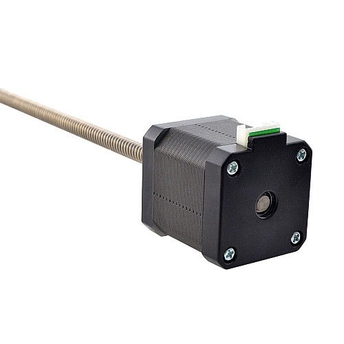 Nema 17 External Acme Linear Stepper Motor 1.68A 48mm Stack Screw Lead 8mm(0.31496) Lead Length 300mm - 17E19S1684MB4-300RS | StepperOnline CA