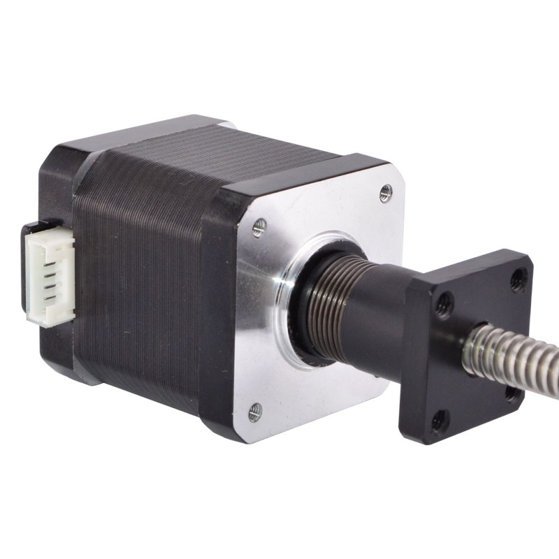 Anti-backlash Screw Nut Nema 17 External 48mm Stack 1.68A Lead 2mm(0.07874") Length 330mm - 17E19S1684AB4-330RA | StepperOnline CA