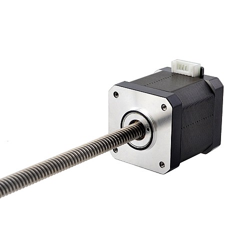 Nema 17 Non-captive 44Ncm (62.31oz.in) 48mm Stack 1.68A Lead 8mm(0.31496) Length 200mm - 17N19S1684MB4-200RS | StepperOnline CA