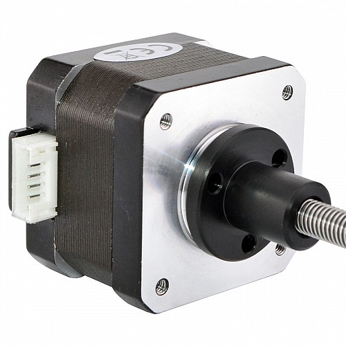 Nema 17 External 34mm Stack 0.4A Lead 2mm(0.07874) Length 100mm - 17E13S0404AF2-100RS | StepperOnline CA