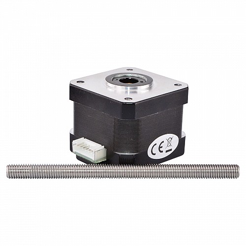 Nema 17 Non-captive 34mm Stack 0.4A Lead 2mm(0.07874) Length 100mm - 17N13S0404AF2-100RS | StepperOnline CA