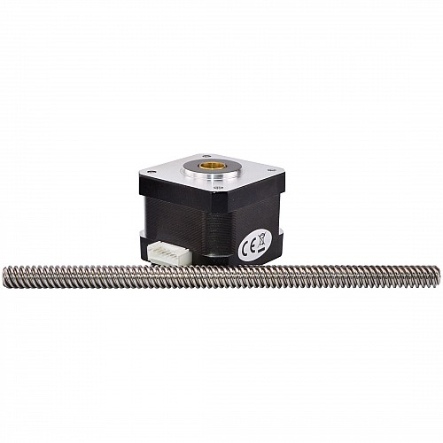 Nema 17 Non-captive 34mm Stack 0.4A Lead 8mm(0.31496) Length 150mm - 17N13S0404MB2-150RS | StepperOnline CA