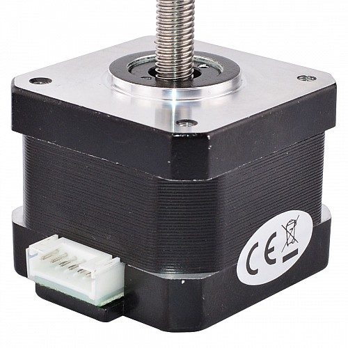 Nema 17 Non-captive 34mm Stack 0.84A Lead 2mm(0.07874) Length 200mm - 17N13S0844AF2-200RS | StepperOnline CA