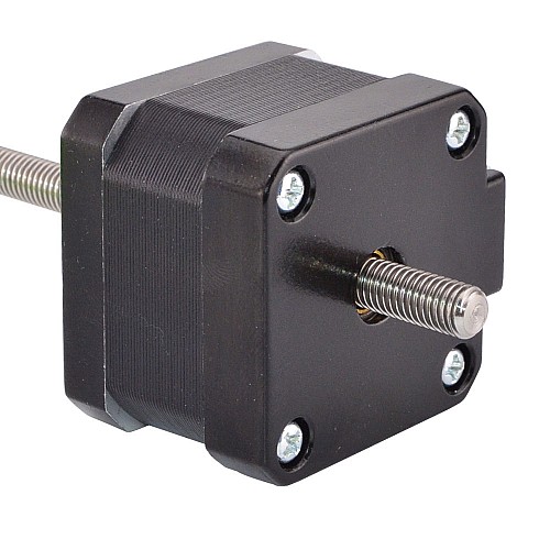 Nema 17 Non-captive 34mm Stack 0.84A Lead 2mm(0.07874) Length 200mm - 17N13S0844AF2-200RS | StepperOnline CA