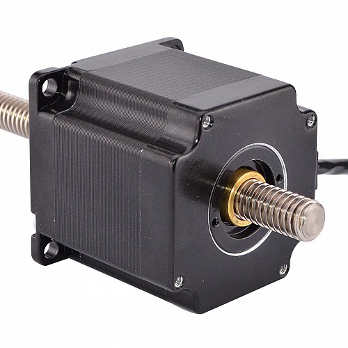 Nema 23 Non-captive 56mm Stack 2A Lead 2mm(0.07874) Length 150mm - 23N22S2004AJ2-150RS | StepperOnline CA