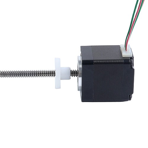 NEMA 11 External Acme Linear Stepper Motor 0.42A 32mm Stack Screw Lead 1.27mm(0.05") Lead Length 150mm - 11E13S0424FD4-150RS | StepperOnline CA