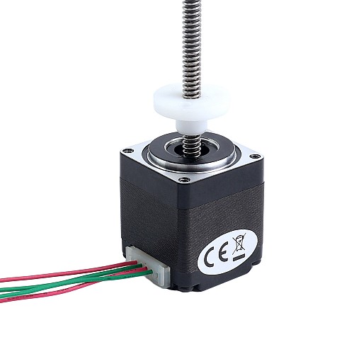 NEMA 11 External Acme Linear Stepper Motor 0.42A 32mm Stack Screw Lead 1.27mm(0.05") Lead Length 150mm - 11E13S0424FD4-150RS | StepperOnline CA