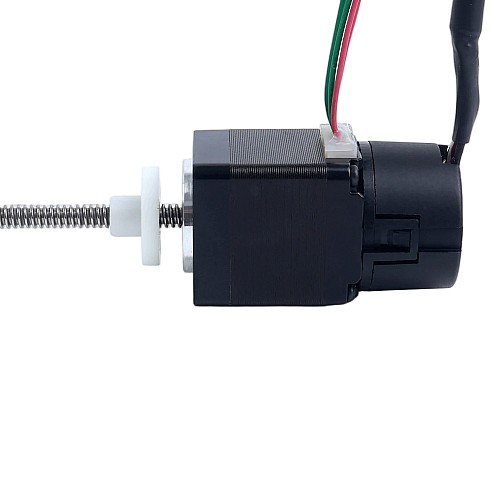 NEMA 11 External Acme Linear Stepper Motor 1.0A 32mm Stack Screw Lead 1.27mm(0.05") w/ Optical Incremental Encoder 1000PPR - 11E13S1004FD4-150RS-OE1K | StepperOnline CA