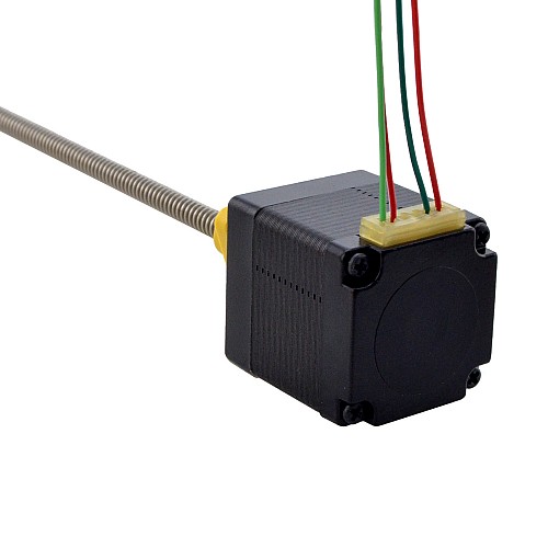 NEMA 11 External Acme Linear Stepper Motor 1.0A 32.2mm Stack Screw Lead 1.27mm(0.05) Lead Length 150mm - 11E13S1004FD5-150RS | StepperOnline CA