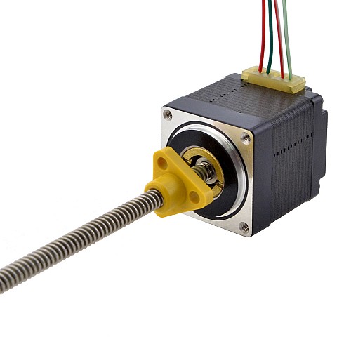 NEMA 11 External Acme Linear Stepper Motor 1.0A 32.2mm Stack Screw Lead 2.54mm(0.1) Lead Length 150mm - 11E13S1004GD5-150RS | StepperOnline CA