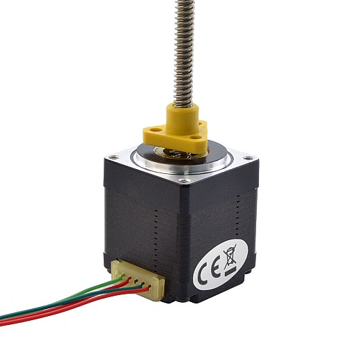 NEMA 11 External Acme Linear Stepper Motor 1.0A 32.2mm Stack Screw Lead 2.54mm(0.1) Lead Length 150mm - 11E13S1004GD5-150RS | StepperOnline CA