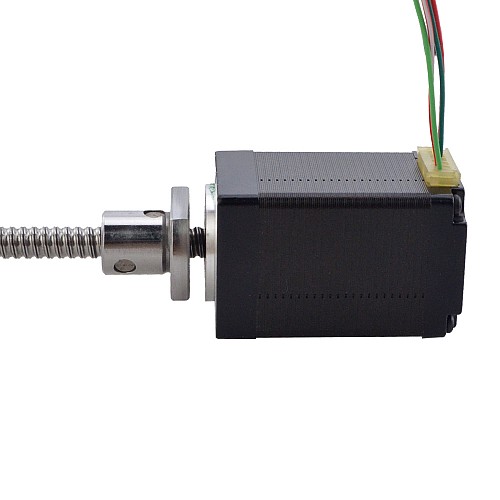NEMA 11 External Ball Screw Linear Stepper Motor 1.0A 46mm Stack Screw Lead 2mm(0.07874) Lead Length 150mm - 11E18S1004BAM5-150RS | StepperOnline CA