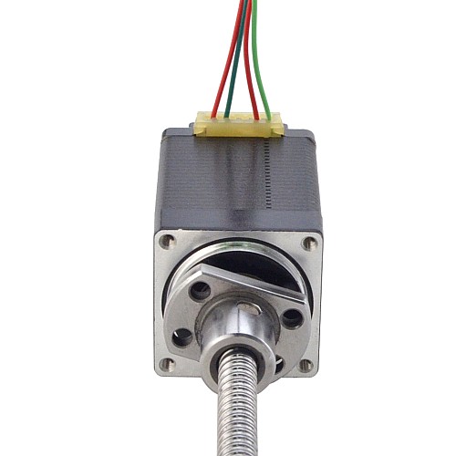 NEMA 11 External Ball Screw Linear Stepper Motor 1.0A 46mm Stack Screw Lead 2mm(0.07874) Lead Length 150mm - 11E18S1004BAM5-150RS | StepperOnline CA